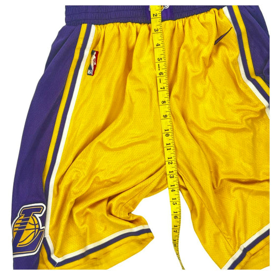 Nike NBA Lakers Shorts - Large Yellow & Purple - Polyester