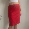 Vintage red Costume National Mini Skirt - womens 30" waist