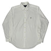 Yarmouth Ralph Lauren Collared Shirt - Medium White Cotton