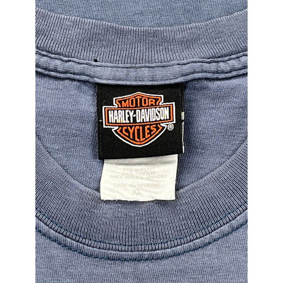 Harley Davidson Graphic Vest - XL - Blue Cotton