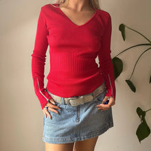  Vintage red Evis Long Sleeve Top - womens small