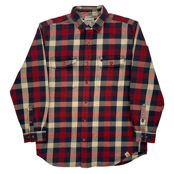 Carhartt Checked Flannel Shirt - Large Multicoloured Cotton