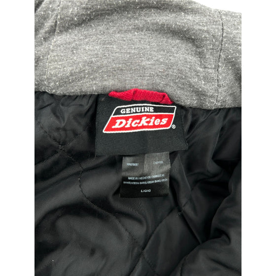 Dickies Hooded Jacket - Large - Brown Cotton Blend