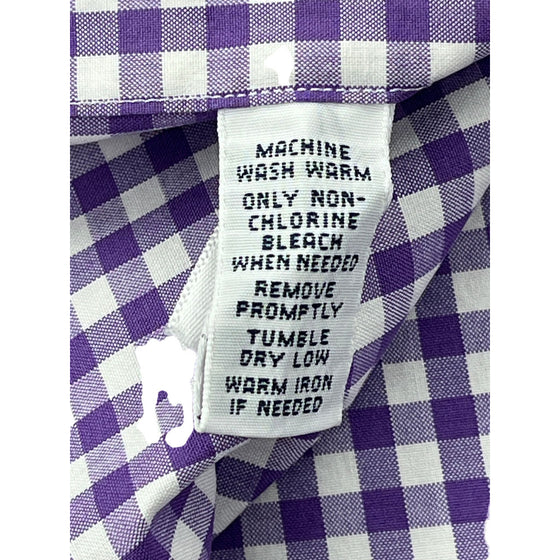 Ralph Lauren Custom Fit Check Shirt - Large - Purple Cotton