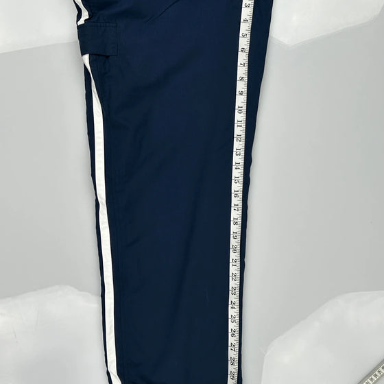 Nike Wide Leg Tracksuit - Large Navy Polyester