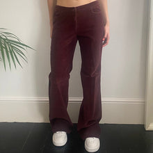  Vintage burgundy Max & Co Cord Trousers - womens 28" waist