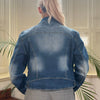 Vintage blue Miss Natalie Denim Jacket - womens x-large