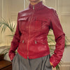 Vintage red Blu Sand Leather Jacket - womens small