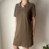 Vintage khaki Burberry London Polo Dress - womens large