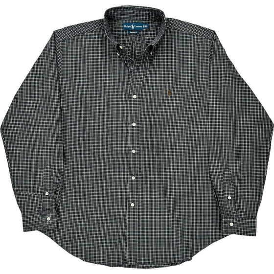 Ralph Lauren Classic Fit Check Shirt - XL - Black Cotton