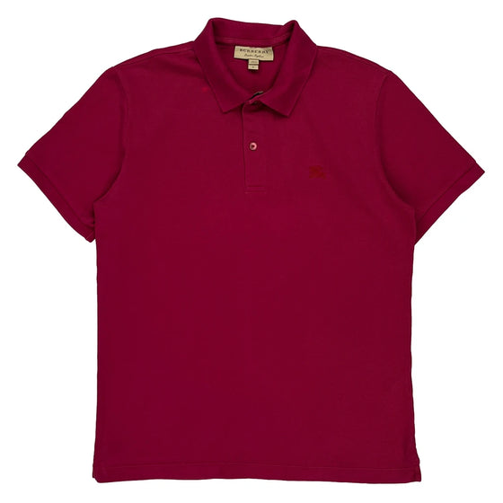 Burberry London Polo Shirt - Medium Red Cotton