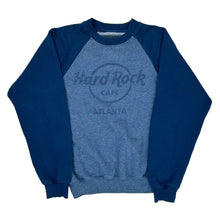  Atlanta Hard Rock Cafe Graphic Sweatshirt - Small Blue Cotton Blend