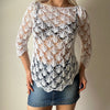 Vintage white Unbranded Crochet Top - womens medium