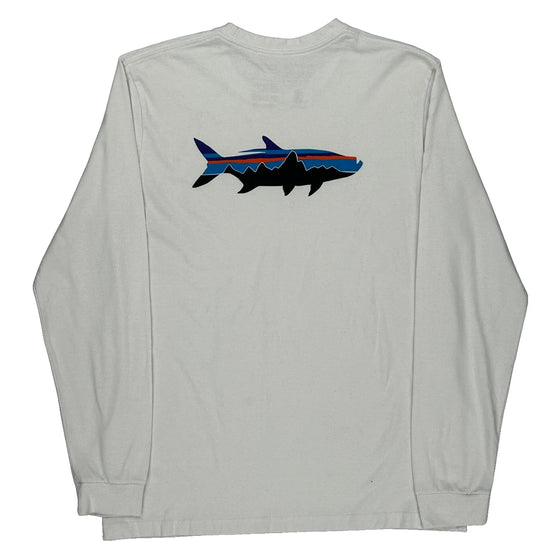 Fish Logo Patagonia T-Shirt - Medium White Cotton Blend