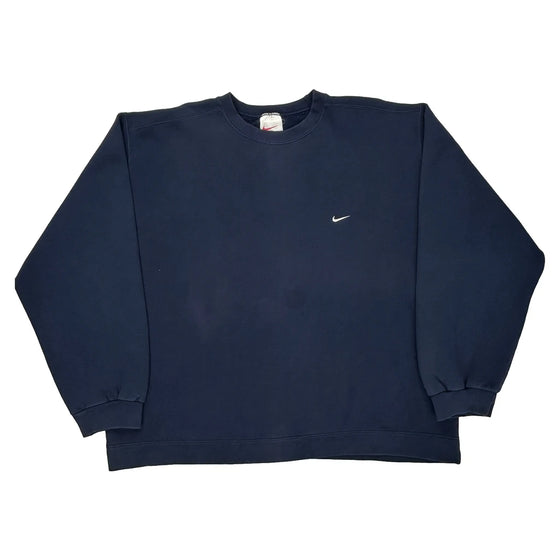 Nike Sweatshirt - 2XL Blue Cotton Blend