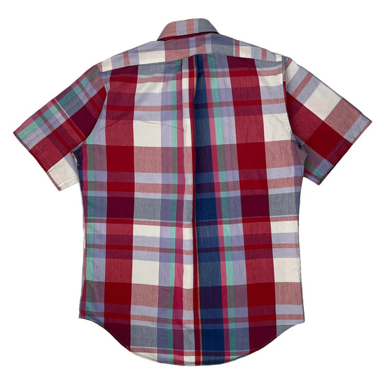 Ralph Lauren Checked Short Sleeve Shirt - Medium Red Cotton