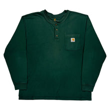  Carhartt Long Sleeve T-Shirt - Large Green Cotton