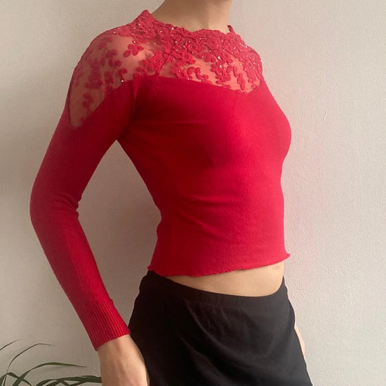 Vintage red Liu Jo Jumper - womens small