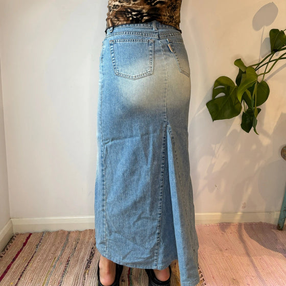 Vintage blue Liu Jeans Denim Skirt - womens 27" waist