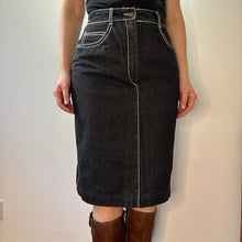  Vintage black Les Copains Denim Skirt - womens 26" waist