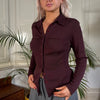 Vintage burgundy Esprit Shirt - womens small