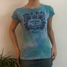  Vintage blue Prague Hard Rock Couture T-Shirt - womens large