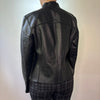 Vintage black Monks Leather Jacket - womens medium