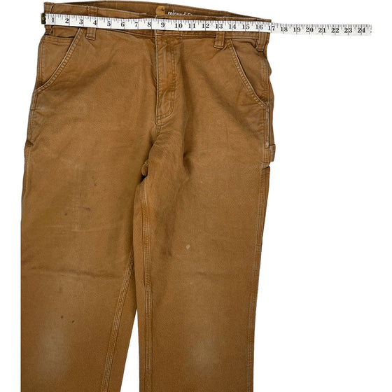 Carhartt Relaxed Fit Trousers - 34W 31L - Brown Cotton