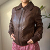 Vintage brown Conbipel Leather Jacket - womens medium