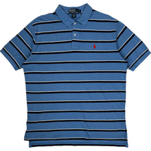  Polo Ralph Lauren Striped Polo Shirt - Large - Blue Cotton