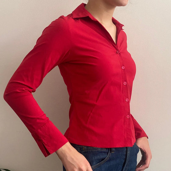 Vintage red Hennes Shirt - womens small