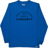 Carhartt Rugged Long Sleeve T-Shirt - Small - Blue Cotton Blend