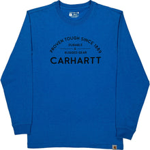  Carhartt Rugged Long Sleeve T-Shirt - Small - Blue Cotton Blend