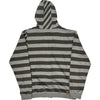 Oakley Striped Hoodie - Large - Grey Cotton Blend