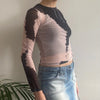 Vintage multicoloured Kulu Studio Mesh Top - womens small