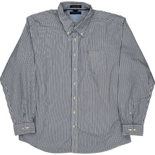  Tommy Hilfiger Academy Poplin Striped Shirt - 4XL - Blue Cotton