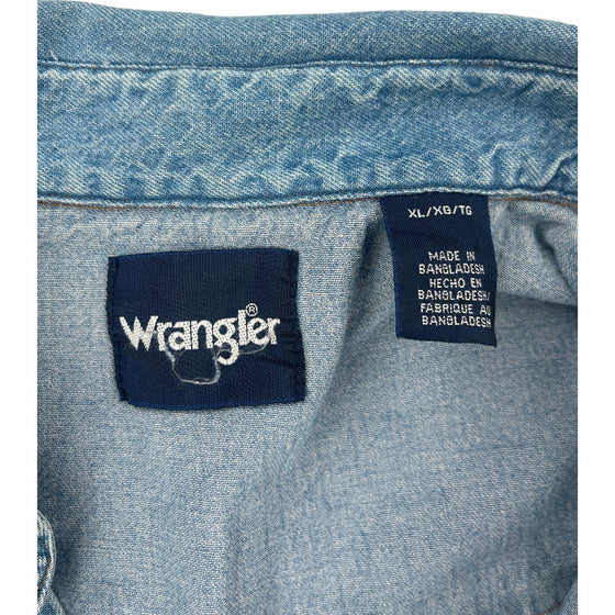 Wrangler Denim Shirt - XL - Blue Cotton