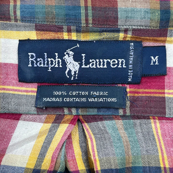 Ralph Lauren Checked Shirt - Medium Multicoloured Cotton