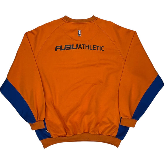 Fubu Knicks NBA Sweatshirt - XL - Orange Polyester Blend