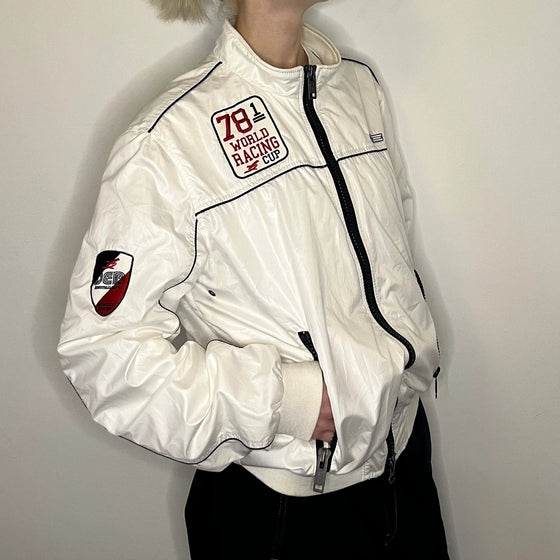 Vintage white Deb Industrial Dept De Blasio Jacket - womens large