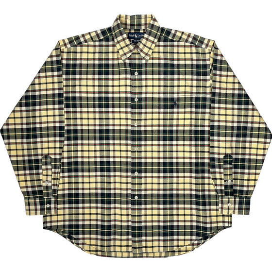 Ralph Lauren Big Shirt Plaid Check Shirt - Medium - Multicoloured Cotton