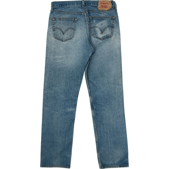 Levis 501 Distressed Jeans - 34W 33L - Blue Cotton