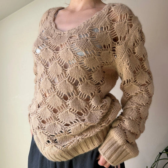 Vintage beige Dolce & Gabbana Jumper - womens small