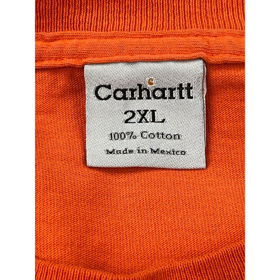 Carhartt Pocket T-Shirt - 2XL - Orange Cotton