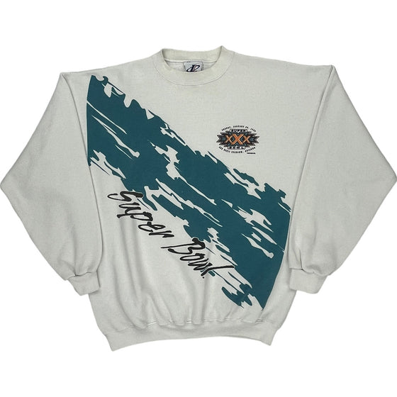 Logo Athletic Super Bowl Sweatshirt - XL - White Cotton Blend