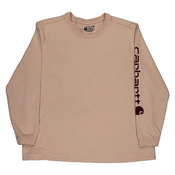 Carhartt Long Sleeve T-Shirt - XL Pink Cotton