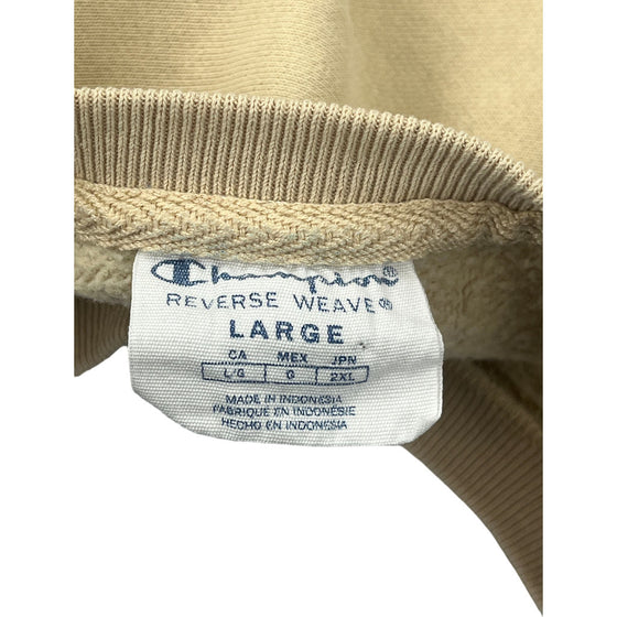 Champion Reverse Weave Sweatshirt - large - Beige Cotton