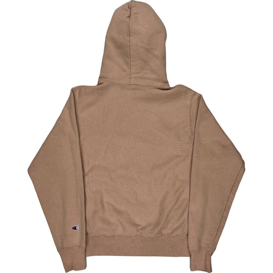 Champion Reverse Weave Hoodie - Small - Beige Cotton