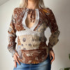 Vintage brown Le Poeme Blouse - womens small