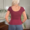 Vintage burgundy Jennyfer T-Shirt - womens x-small